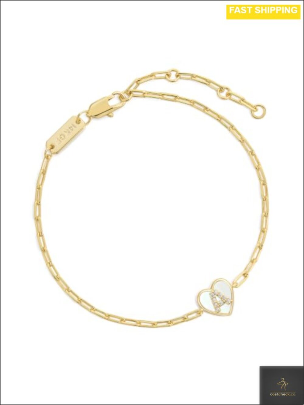14K Gold Filled Initial Bracelet for Women Dainty Letter Bracelet